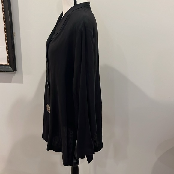 David Dart Collection Vintage Linen Black Jacket Large Made in USA - Picture 3 of 12